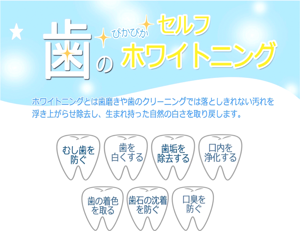 歯のセルフホワイトニング